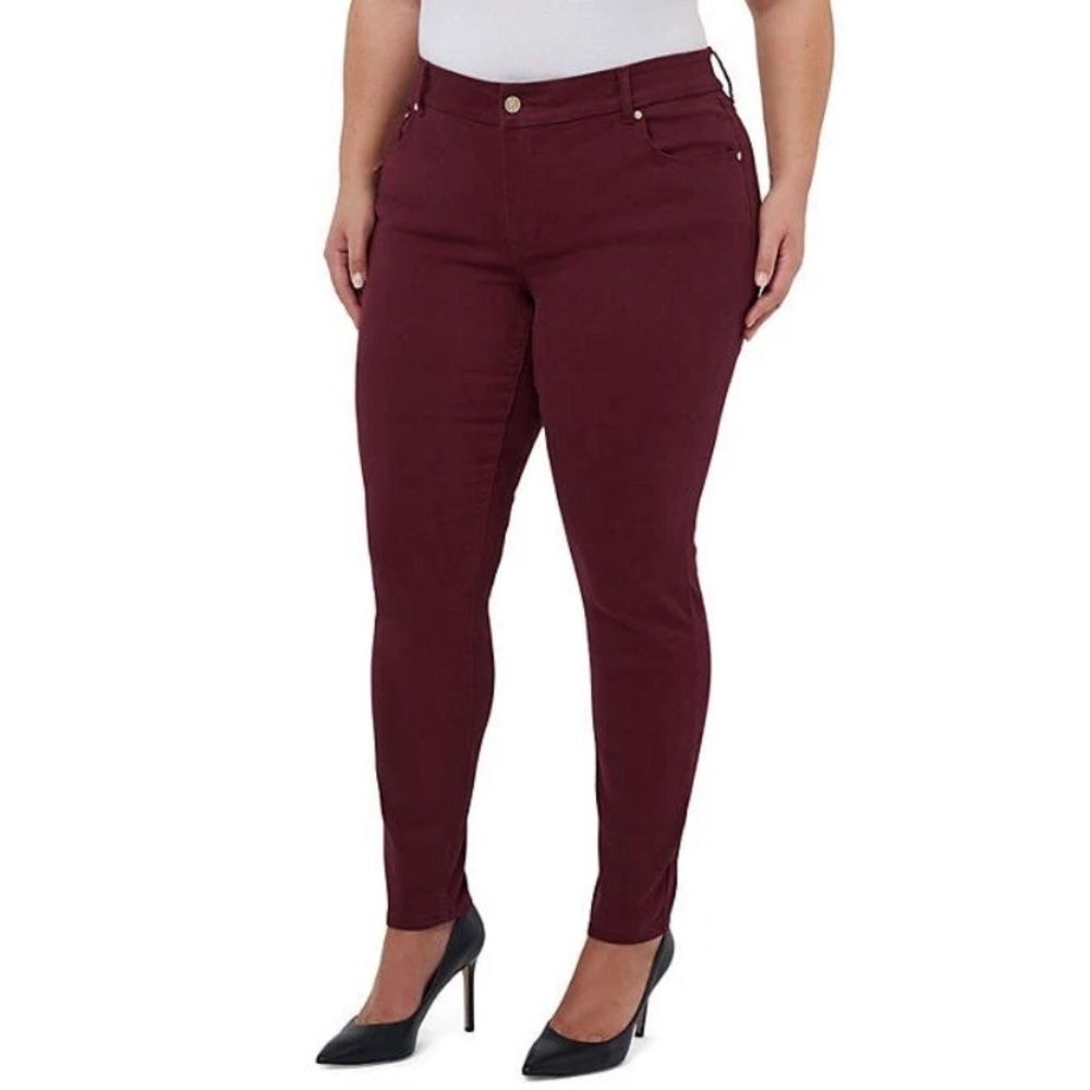 Seven7 Women's High Rise Tummy less Skinny Jean Size 16‎ Port Royale
